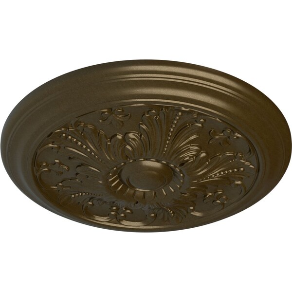 Vienna Ceiling Medallion (Fits Canopies Up To 3 1/4), Hand-Painted Brass, 16 7/8OD X 5/8P